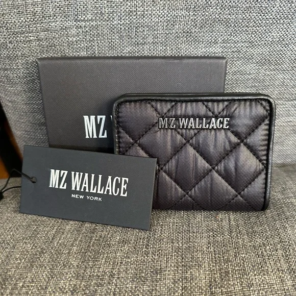 MZ Wallace Bags New Mz Wallace Crosby Card Case In Black With